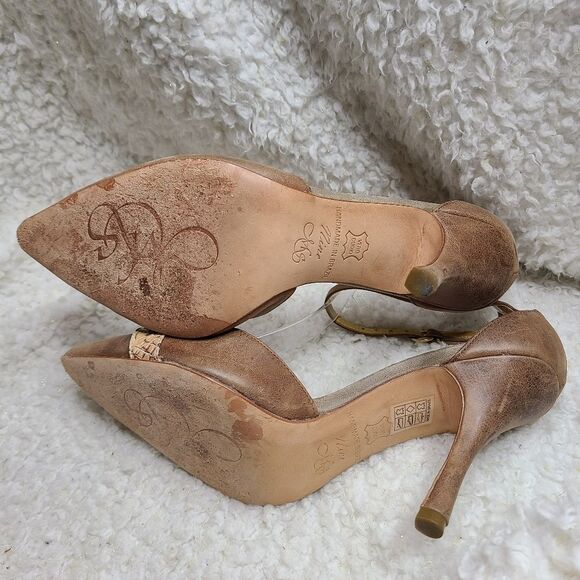 MS‎ Pointed Toe Ankle Strap Heels Sz 9 - Picture 8 of 9
